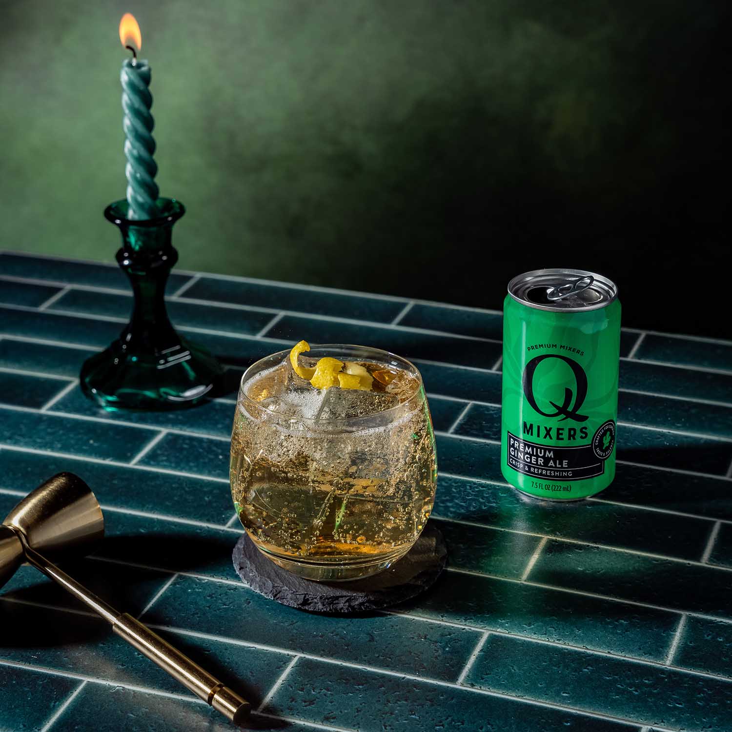Q Mixers GingerAle WHISKEY GINGER can 1x1