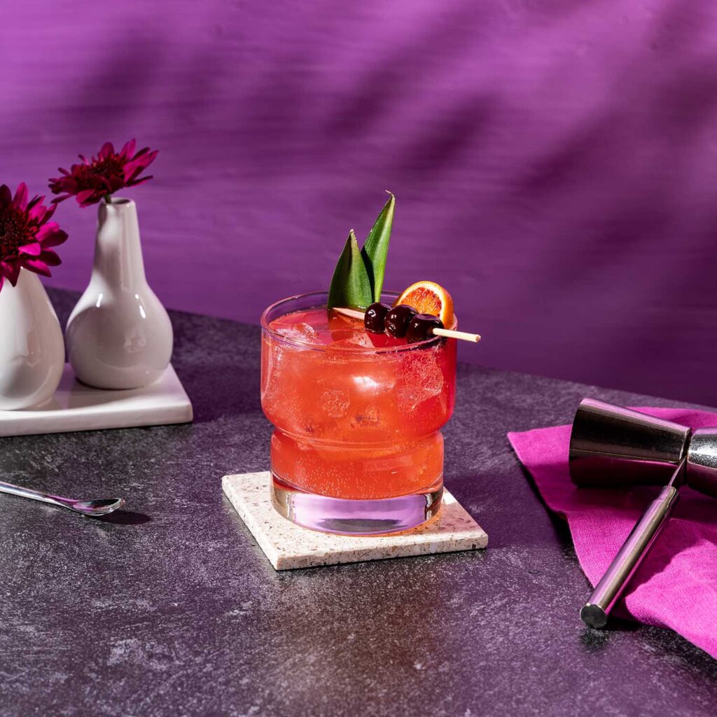 Q Mixers LightGingerBeer BLOOD ORANGE CHERRY MULE